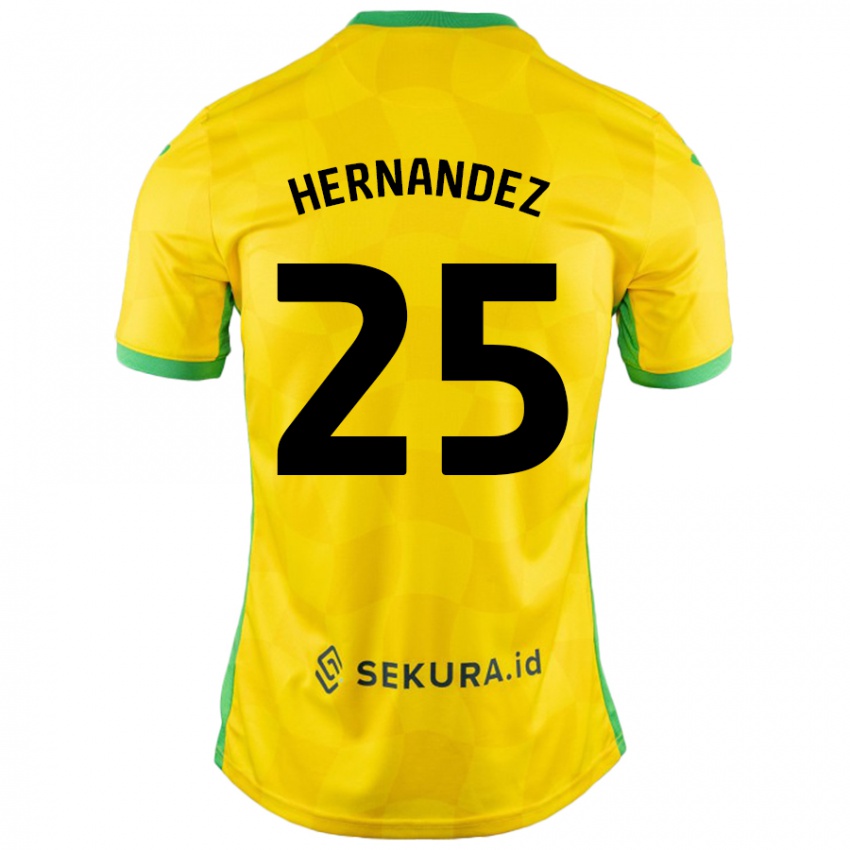 Kinder Onel Hernández #25 Gelb Grün Heimtrikot Trikot 2024/25 T-Shirt Österreich