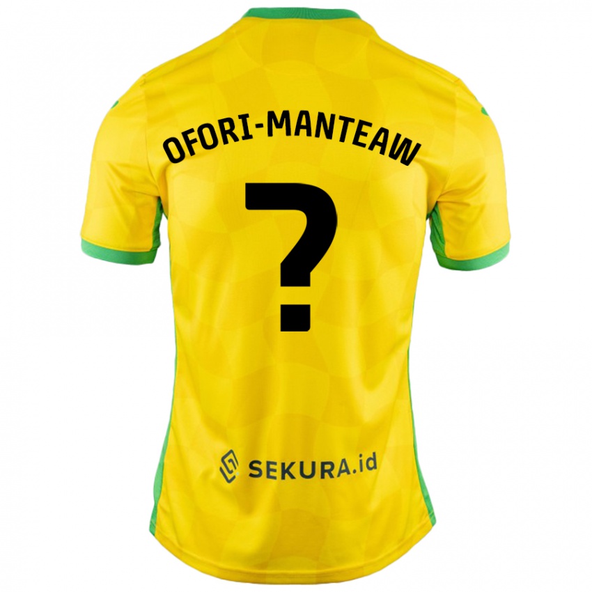 Kinder Lloyd Ofori-Manteaw #0 Gelb Grün Heimtrikot Trikot 2024/25 T-Shirt Österreich