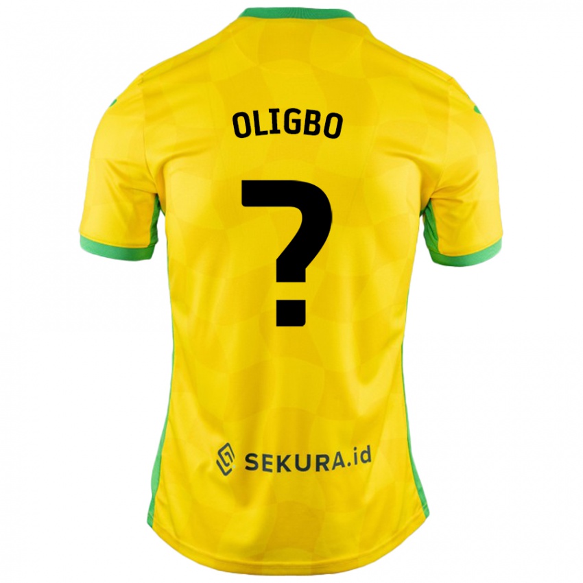 Kinder Finlay Oligbo #0 Gelb Grün Heimtrikot Trikot 2024/25 T-Shirt Österreich