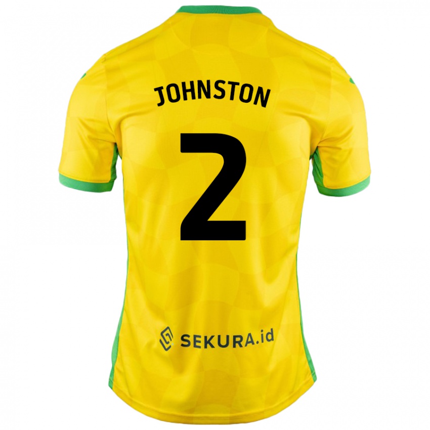 Kinder Chardonnay Johnston #2 Gelb Grün Heimtrikot Trikot 2024/25 T-Shirt Österreich