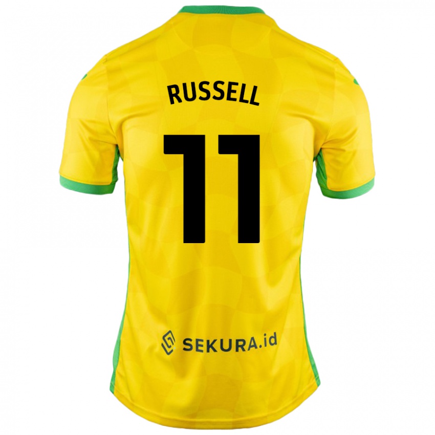 Kinder Rebecca Russell #11 Gelb Grün Heimtrikot Trikot 2024/25 T-Shirt Österreich