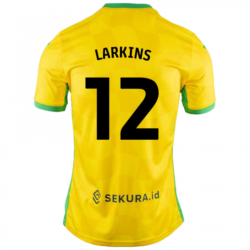 Kinder Anna Larkins #12 Gelb Grün Heimtrikot Trikot 2024/25 T-Shirt Österreich