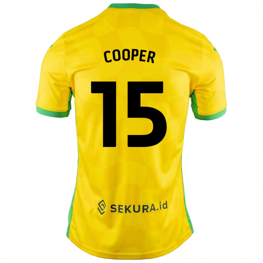 Kinder Naomi Cooper #15 Gelb Grün Heimtrikot Trikot 2024/25 T-Shirt Österreich