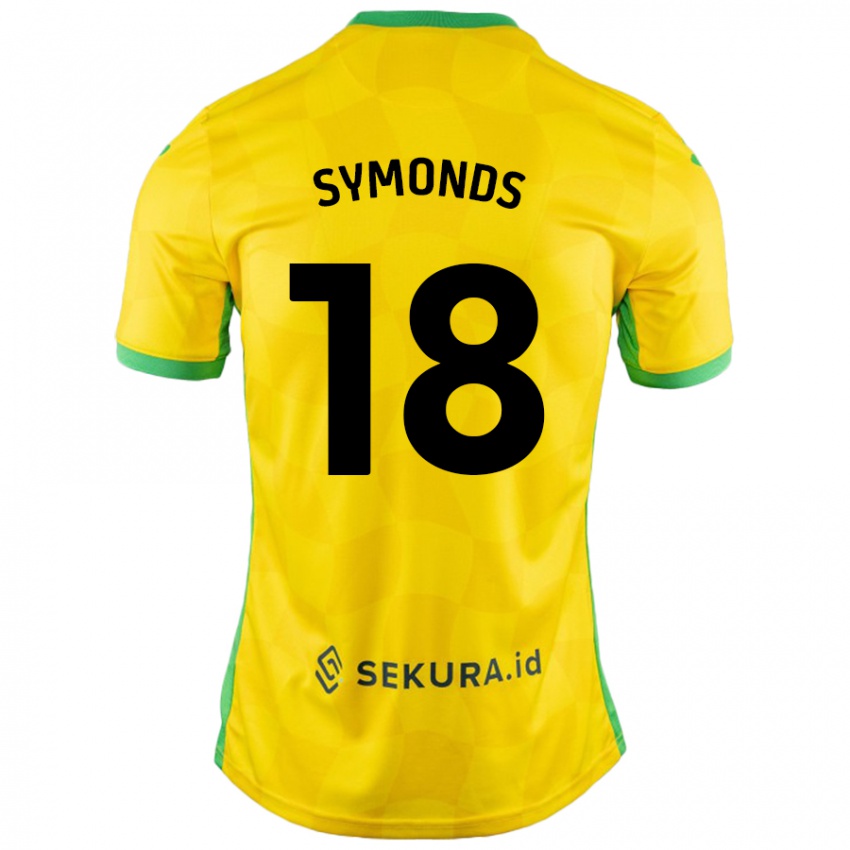 Kinder Freya Symonds #18 Gelb Grün Heimtrikot Trikot 2024/25 T-Shirt Österreich