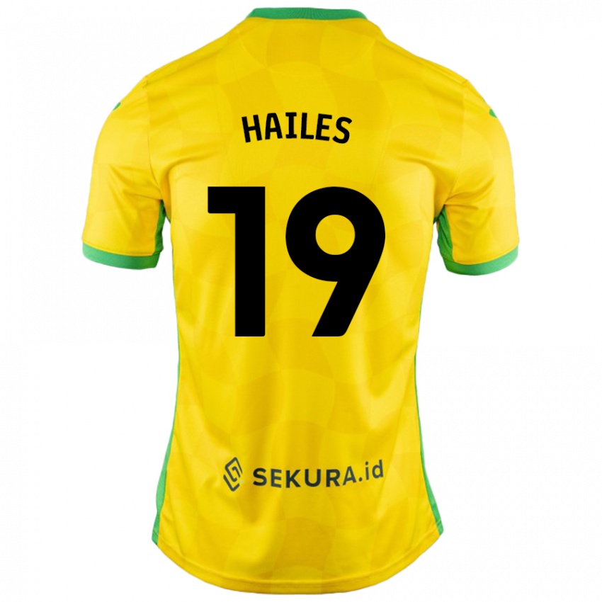 Kinder Lauren Hailes #19 Gelb Grün Heimtrikot Trikot 2024/25 T-Shirt Österreich