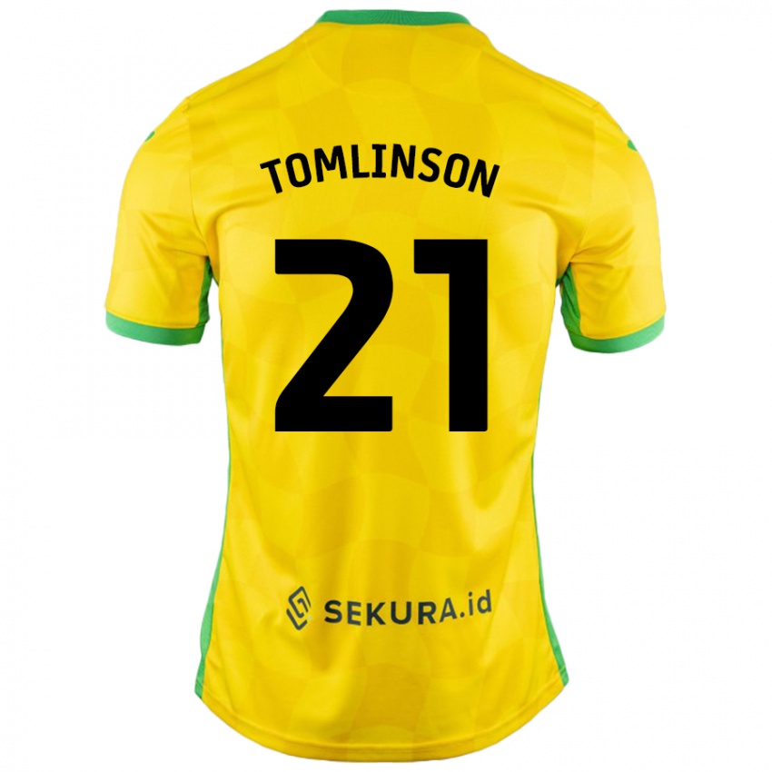 Kinder Lauren Tomlinson #21 Gelb Grün Heimtrikot Trikot 2024/25 T-Shirt Österreich