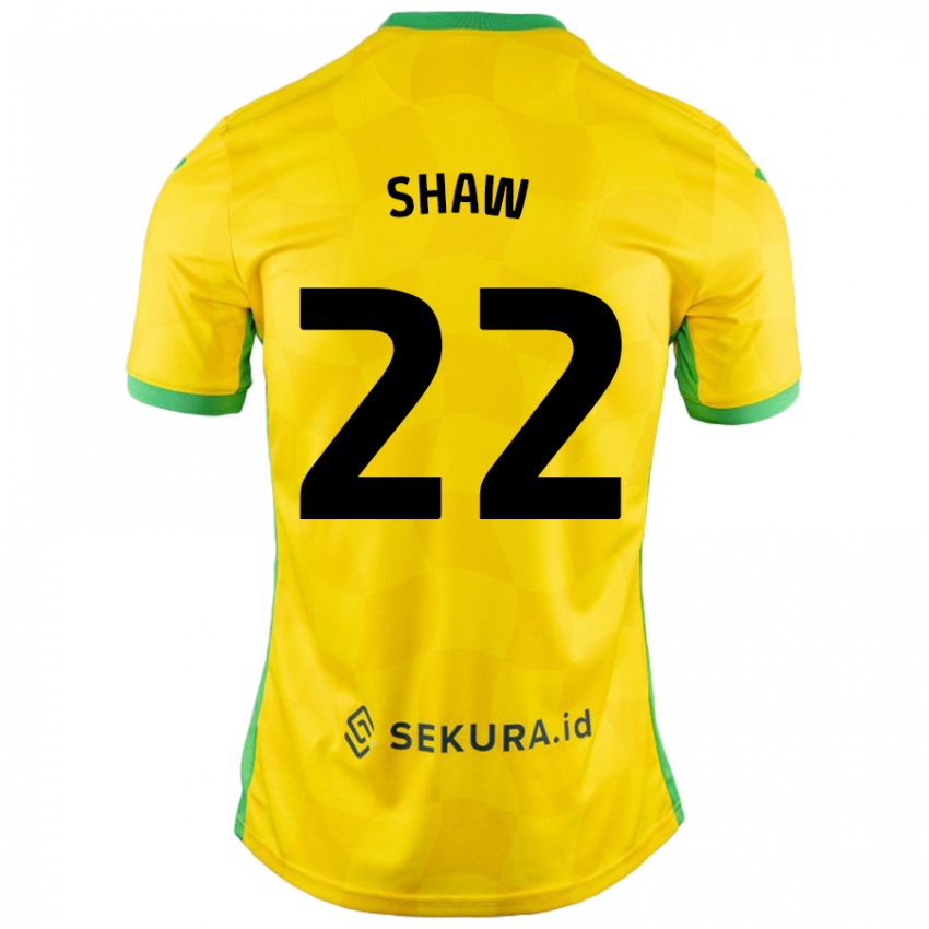 Kinder Shannon Shaw #22 Gelb Grün Heimtrikot Trikot 2024/25 T-Shirt Österreich