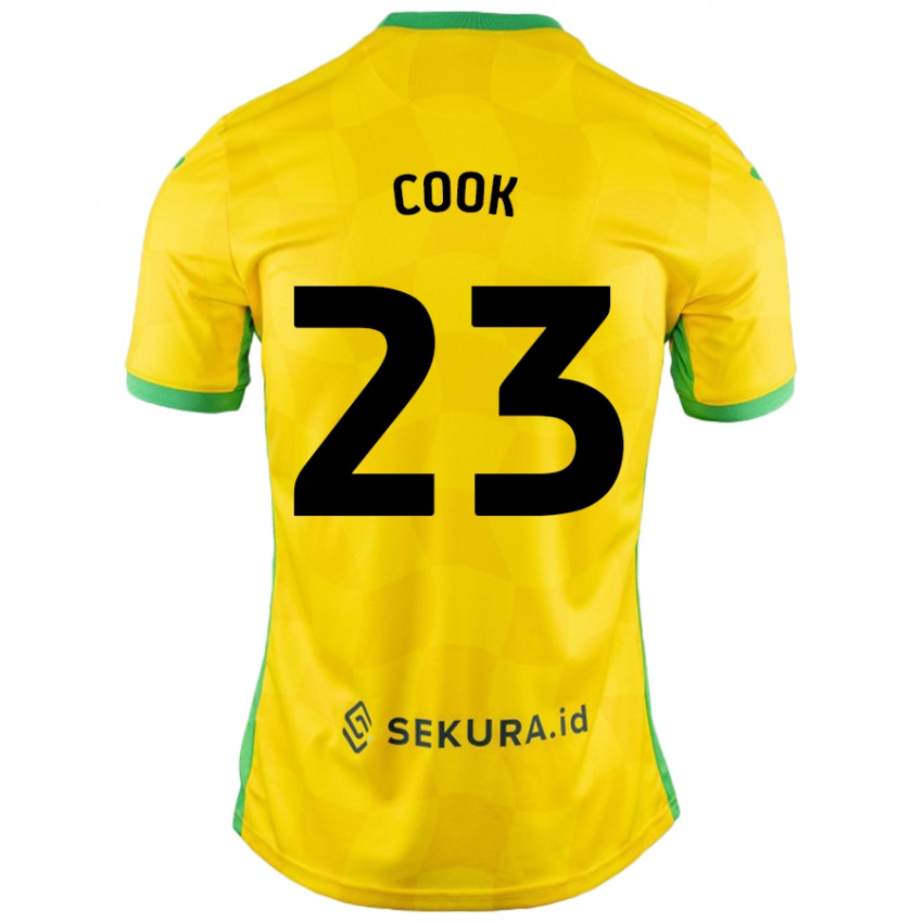 Kinder Olivia Cook #23 Gelb Grün Heimtrikot Trikot 2024/25 T-Shirt Österreich