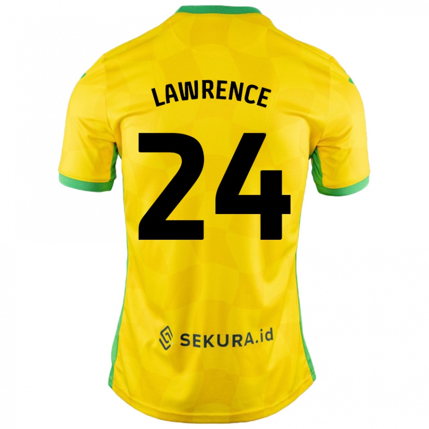 Kinder Rachel Lawrence #24 Gelb Grün Heimtrikot Trikot 2024/25 T-Shirt Österreich