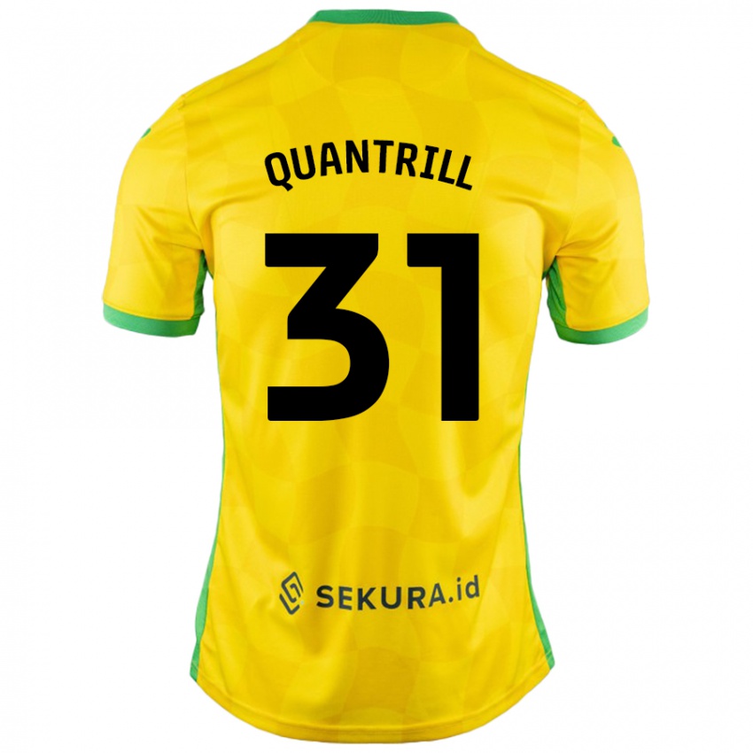 Kinder Sarah Quantrill #31 Gelb Grün Heimtrikot Trikot 2024/25 T-Shirt Österreich