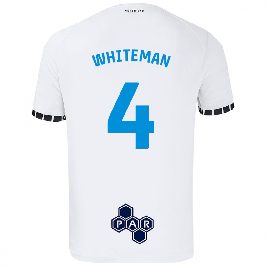 Kinder Ben Whiteman #4 Weiß Heimtrikot Trikot 2024/25 T-Shirt Österreich