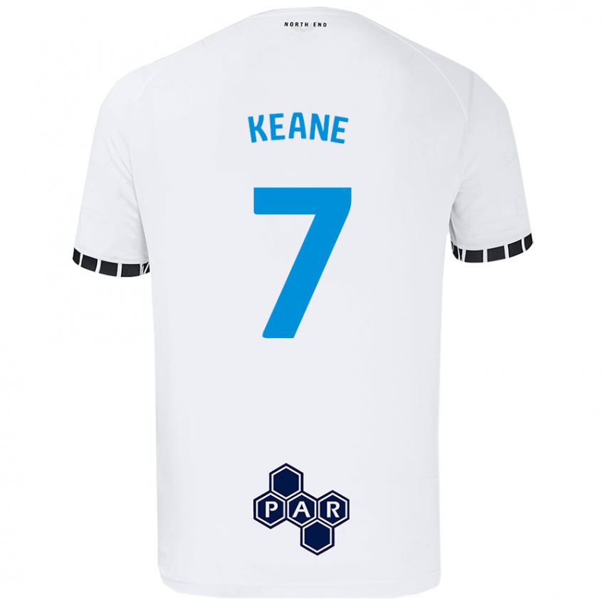 Kinder Will Keane #7 Weiß Heimtrikot Trikot 2024/25 T-Shirt Österreich