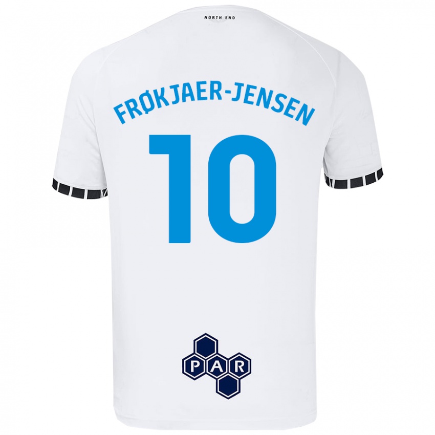 Kinder Mads Frøkjaer-Jensen #10 Weiß Heimtrikot Trikot 2024/25 T-Shirt Österreich