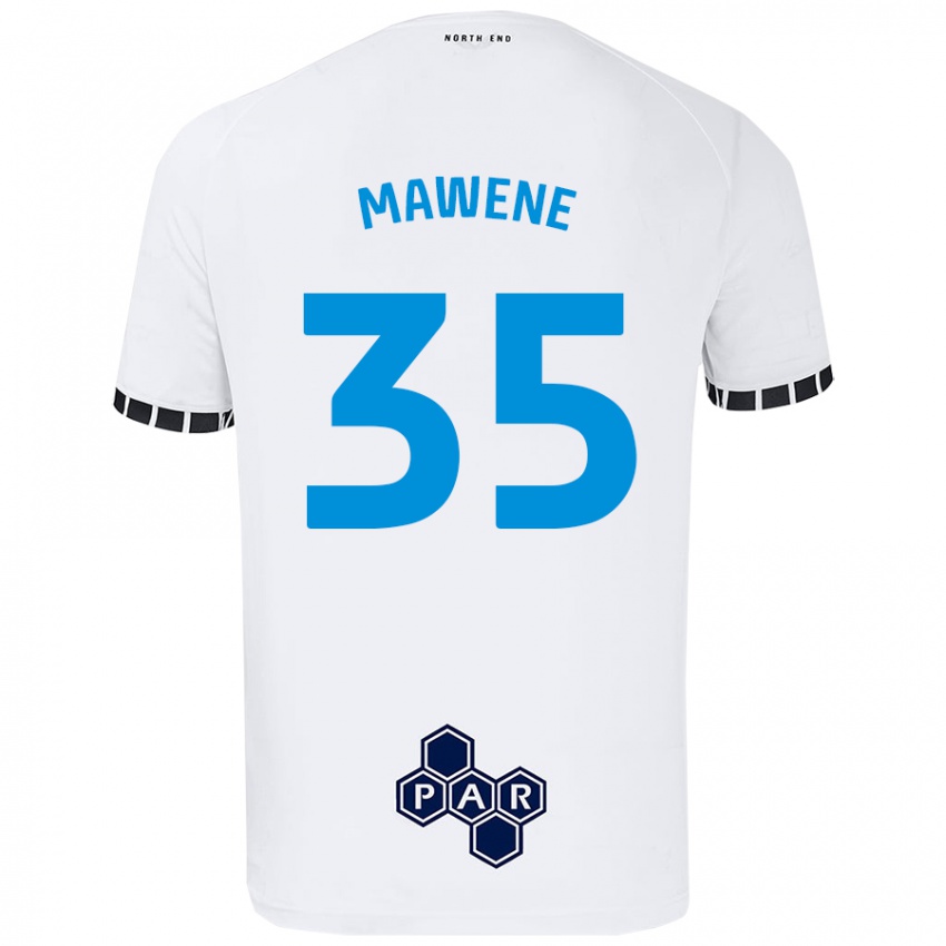 Kinder Noah Mawene #35 Weiß Heimtrikot Trikot 2024/25 T-Shirt Österreich