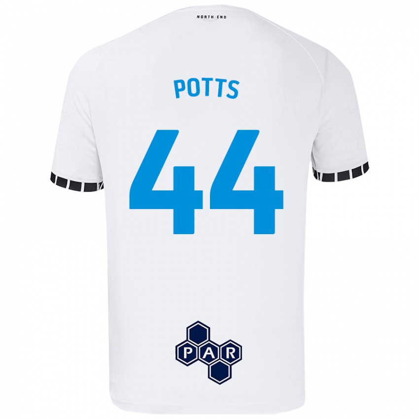 Kinder Brad Potts #44 Weiß Heimtrikot Trikot 2024/25 T-Shirt Österreich