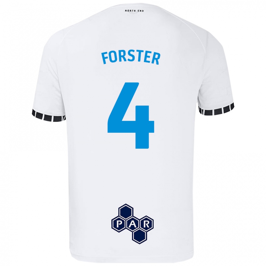 Kinder Hannah Forster #4 Weiß Heimtrikot Trikot 2024/25 T-Shirt Österreich