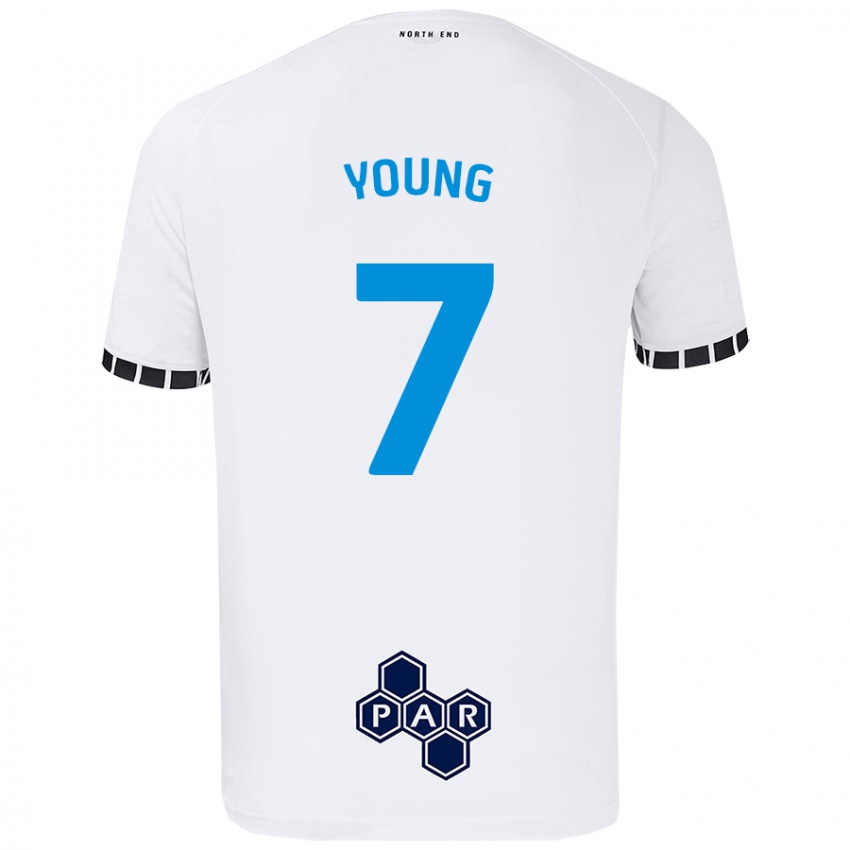 Kinder Danielle Young #7 Weiß Heimtrikot Trikot 2024/25 T-Shirt Österreich