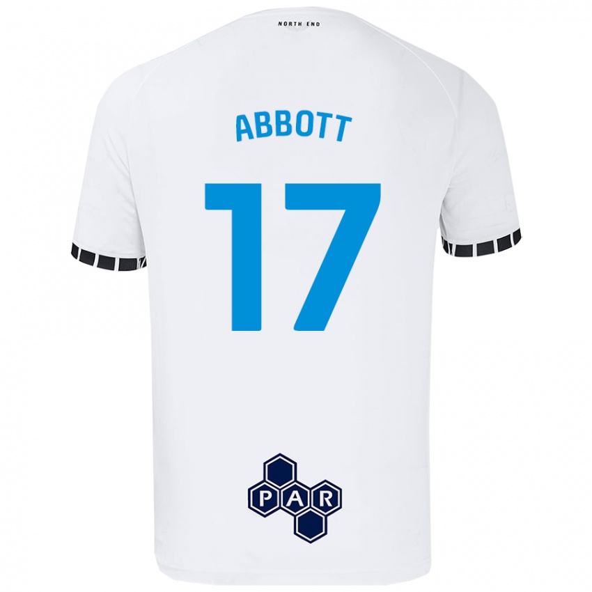 Kinder Becky Abbott #17 Weiß Heimtrikot Trikot 2024/25 T-Shirt Österreich