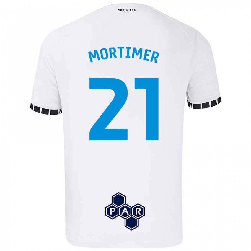 Kinder Jodie Mortimer #21 Weiß Heimtrikot Trikot 2024/25 T-Shirt Österreich