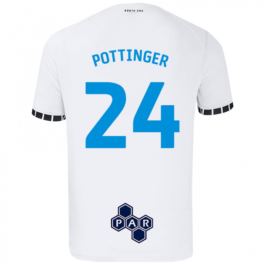 Kinder Kaya Pottinger #24 Weiß Heimtrikot Trikot 2024/25 T-Shirt Österreich