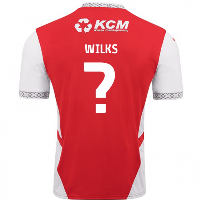 Kinder Mallik Wilks #0 Rot Weiß Heimtrikot Trikot 2024/25 T-Shirt Österreich