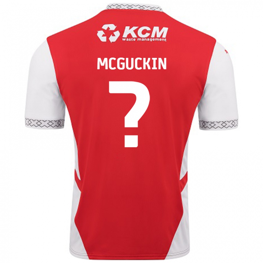 Kinder Ciaran Mcguckin #0 Rot Weiß Heimtrikot Trikot 2024/25 T-Shirt Österreich