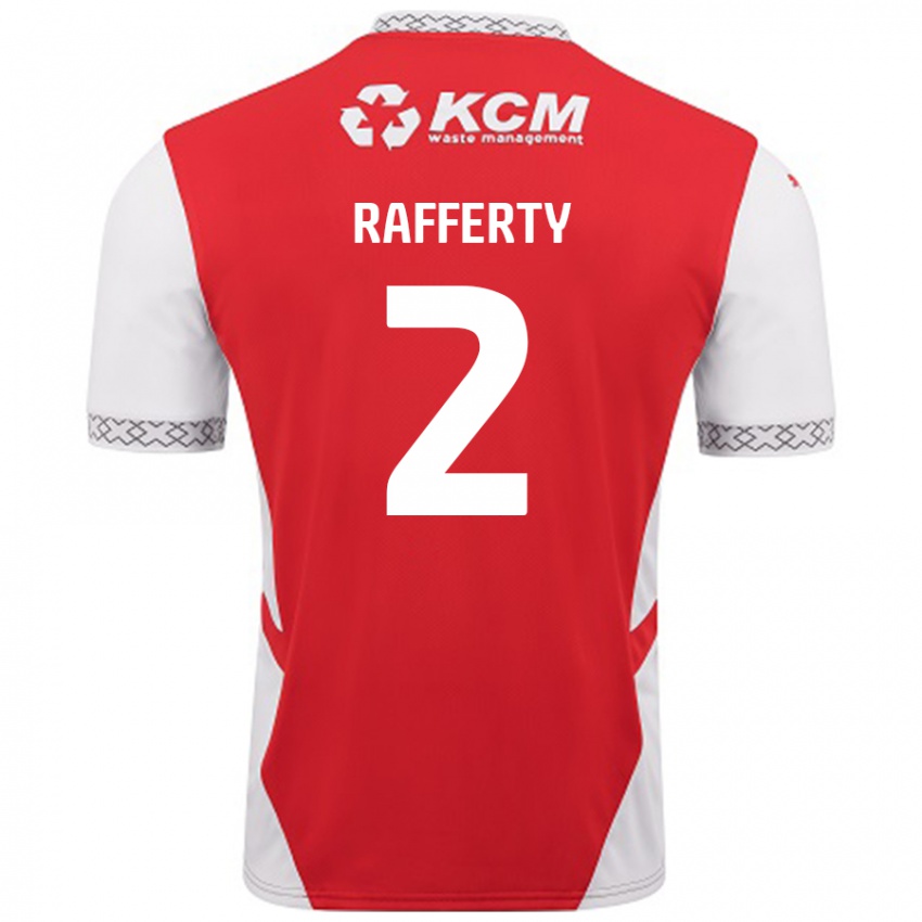 Kinder Joe Rafferty #2 Rot Weiß Heimtrikot Trikot 2024/25 T-Shirt Österreich