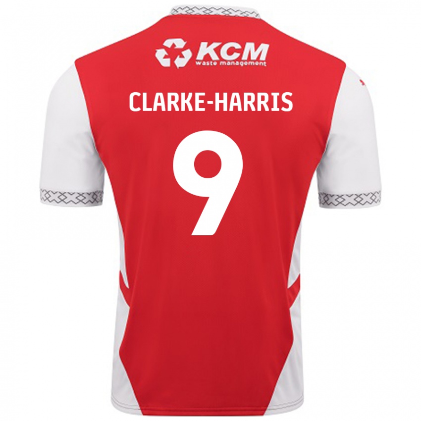 Kinder Jonson Clarke-Harris #9 Rot Weiß Heimtrikot Trikot 2024/25 T-Shirt Österreich