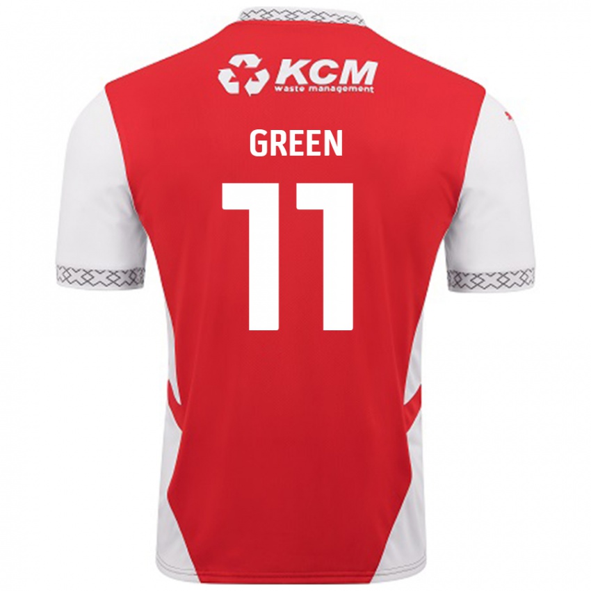 Kinder Andre Green #11 Rot Weiß Heimtrikot Trikot 2024/25 T-Shirt Österreich