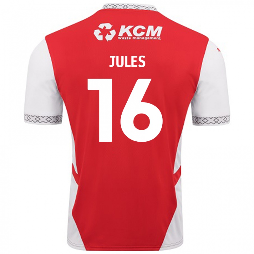 Kinder Zak Jules #16 Rot Weiß Heimtrikot Trikot 2024/25 T-Shirt Österreich