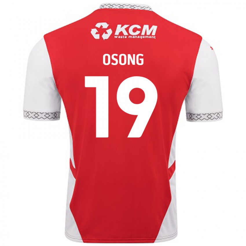 Kinder Detlef Esapa Osong #19 Rot Weiß Heimtrikot Trikot 2024/25 T-Shirt Österreich