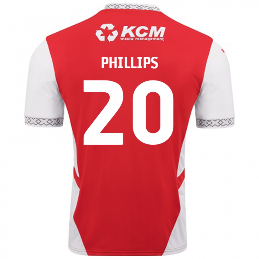 Kinder Dillon Phillips #20 Rot Weiß Heimtrikot Trikot 2024/25 T-Shirt Österreich