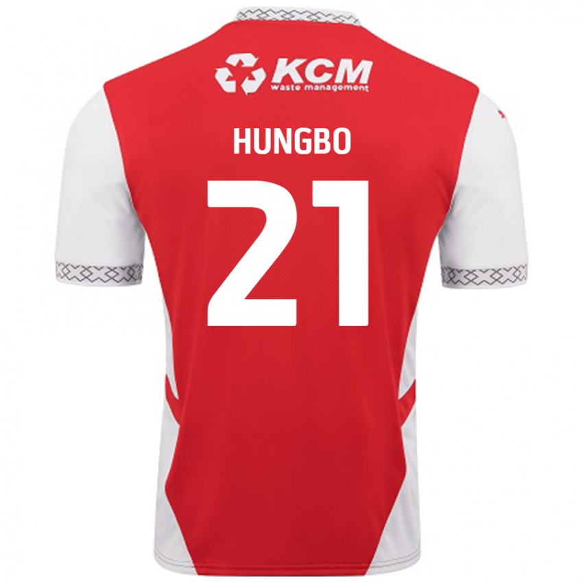 Kinder Joseph Hungbo #21 Rot Weiß Heimtrikot Trikot 2024/25 T-Shirt Österreich