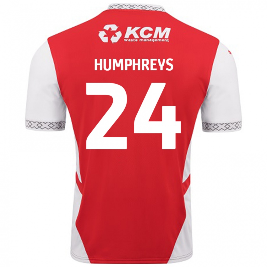 Kinder Cameron Humphreys #24 Rot Weiß Heimtrikot Trikot 2024/25 T-Shirt Österreich