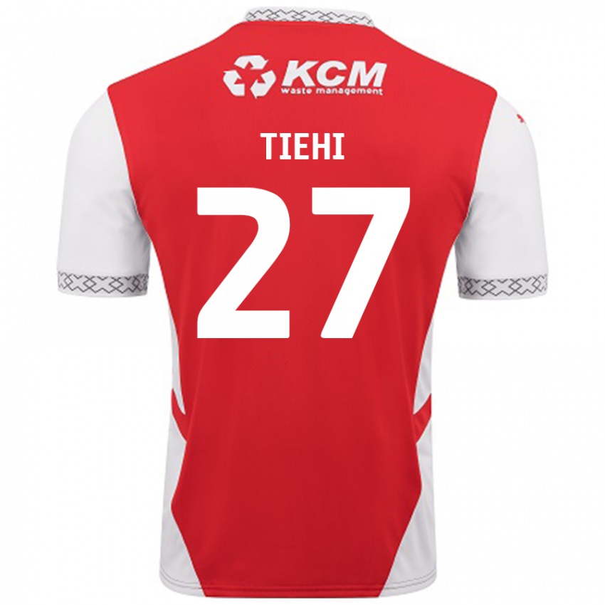 Kinder Christ Tiehi #27 Rot Weiß Heimtrikot Trikot 2024/25 T-Shirt Österreich