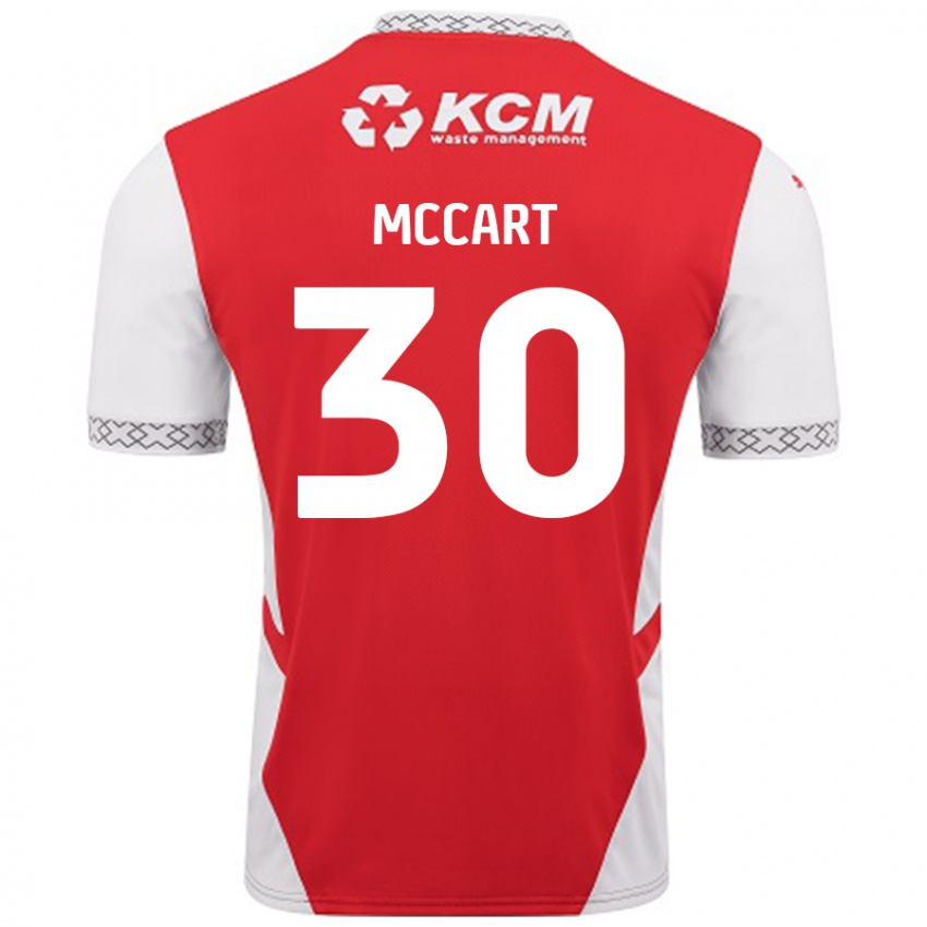 Kinder Jamie Mccart #30 Rot Weiß Heimtrikot Trikot 2024/25 T-Shirt Österreich