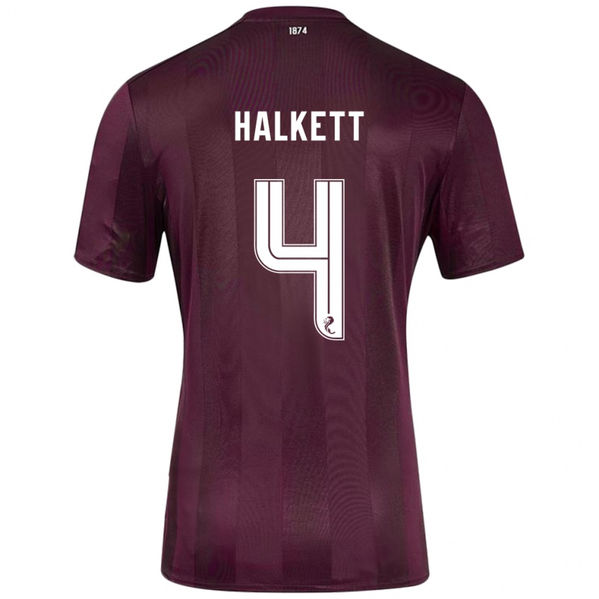 Kinder Craig Halkett #4 Burgundrot Heimtrikot Trikot 2024/25 T-Shirt Österreich