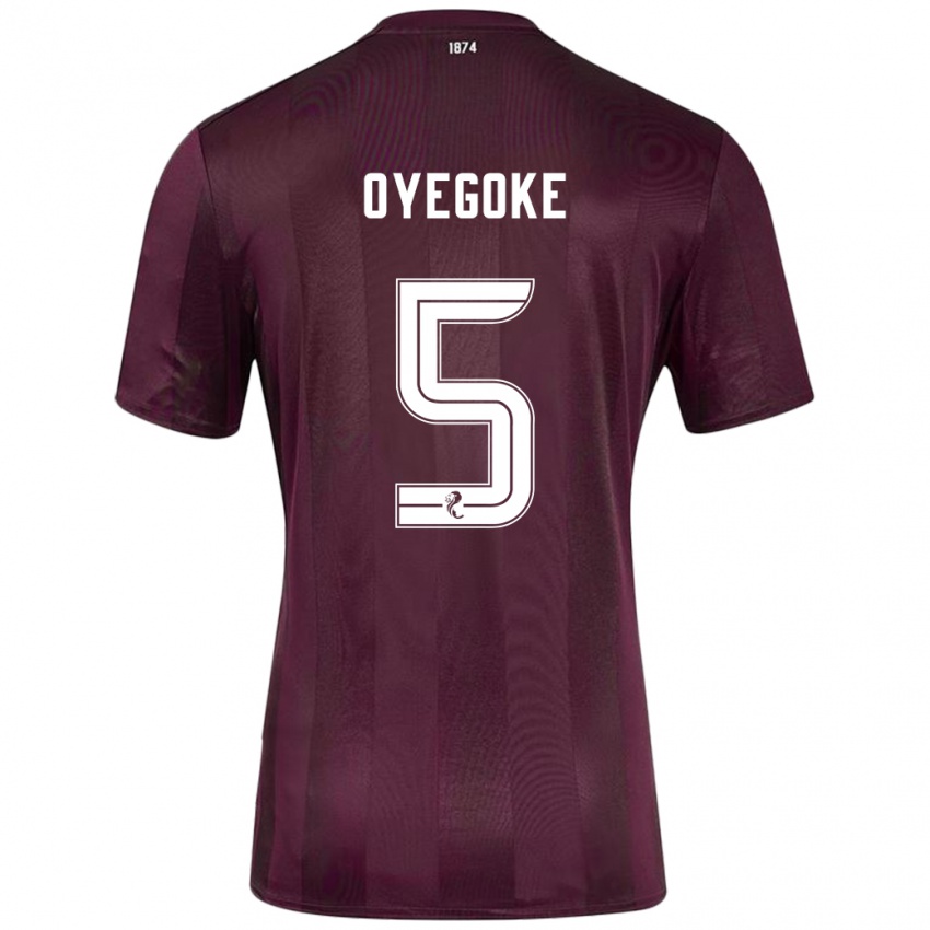 Kinder Daniel Oyegoke #5 Burgundrot Heimtrikot Trikot 2024/25 T-Shirt Österreich