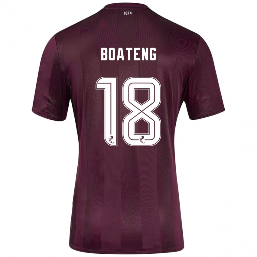 Kinder Malachi Boateng #18 Burgundrot Heimtrikot Trikot 2024/25 T-Shirt Österreich