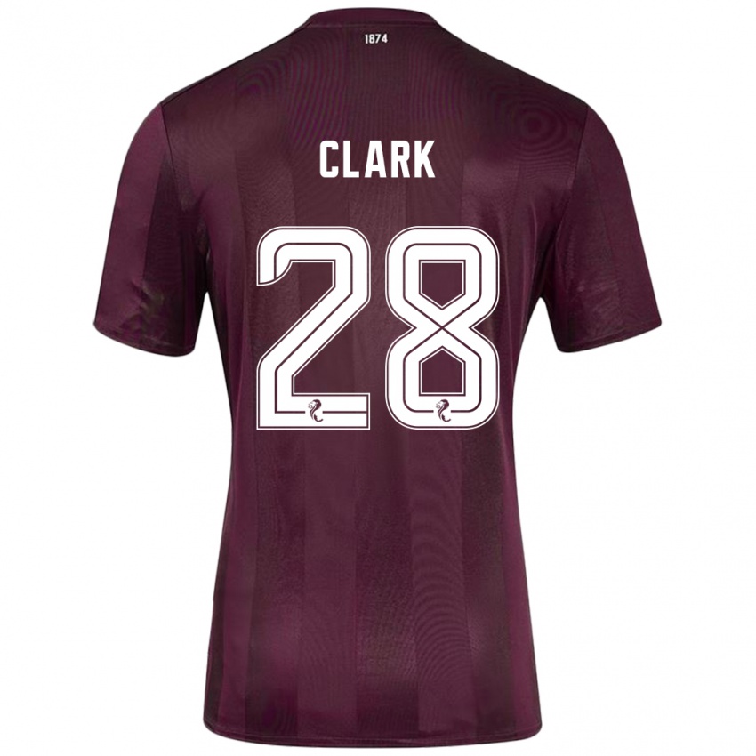 Kinder Zander Clark #28 Burgundrot Heimtrikot Trikot 2024/25 T-Shirt Österreich