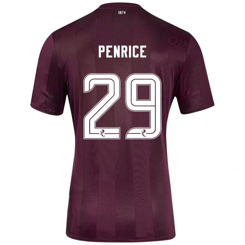 Kinder James Penrice #29 Burgundrot Heimtrikot Trikot 2024/25 T-Shirt Österreich