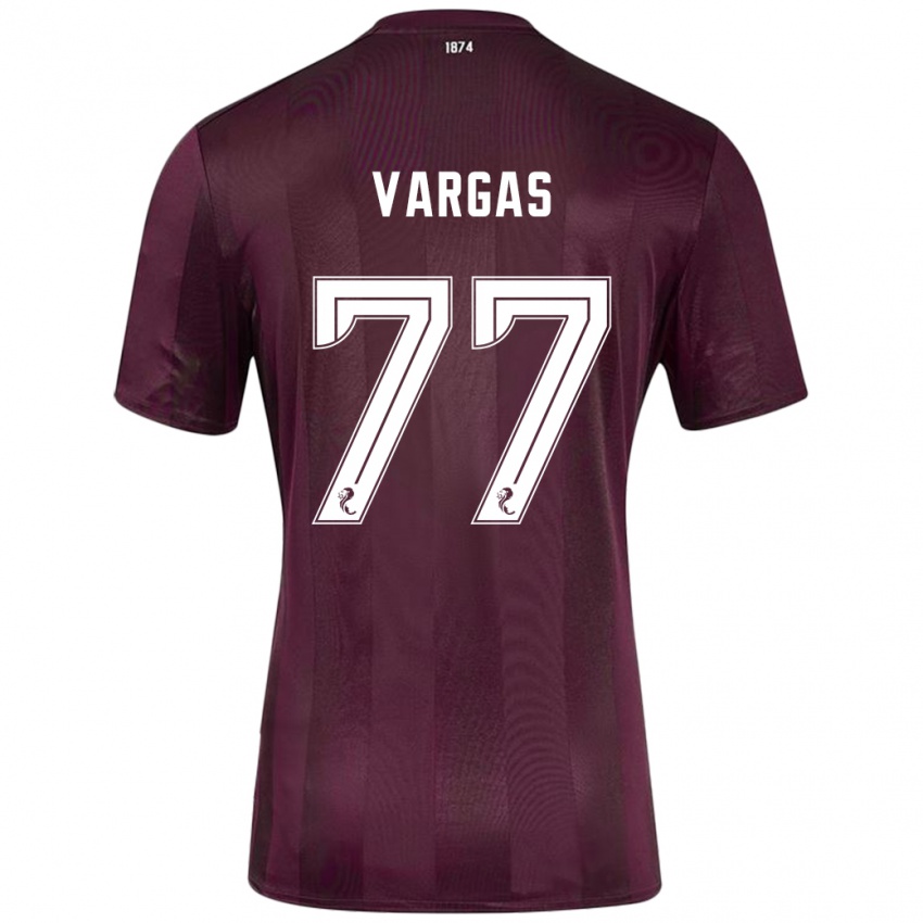 Kinder Kenneth Vargas #77 Burgundrot Heimtrikot Trikot 2024/25 T-Shirt Österreich