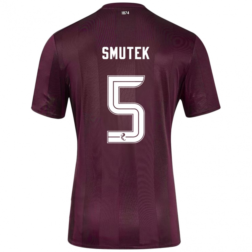 Kinder Kai Smutek #5 Burgundrot Heimtrikot Trikot 2024/25 T-Shirt Österreich