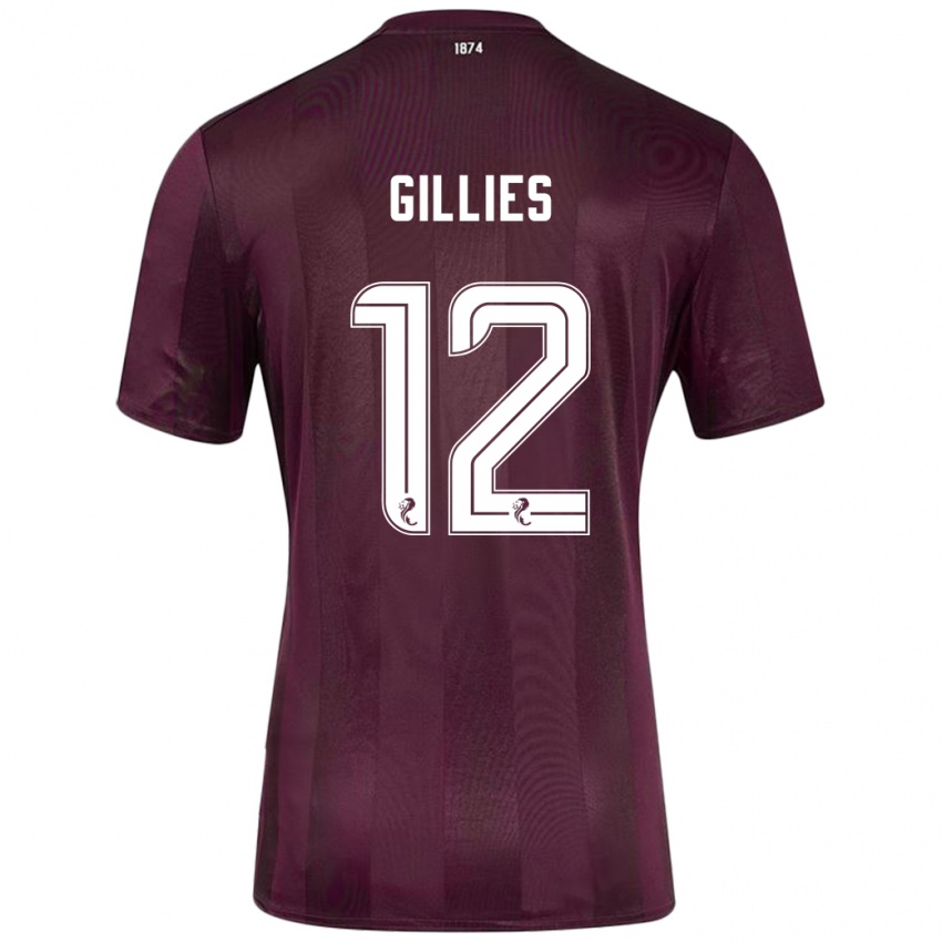 Kinder Matthew Gillies #12 Burgundrot Heimtrikot Trikot 2024/25 T-Shirt Österreich