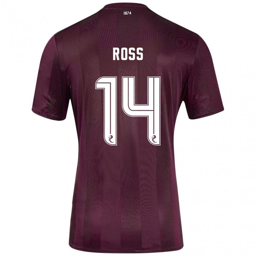 Kinder Mackenzie Ross #14 Burgundrot Heimtrikot Trikot 2024/25 T-Shirt Österreich