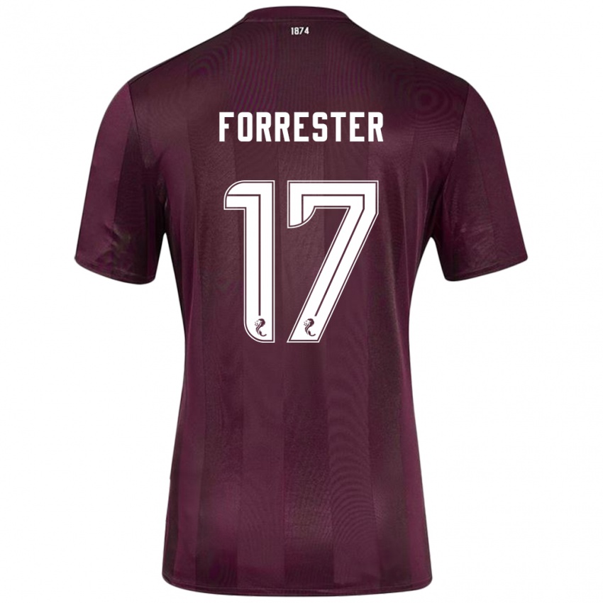 Kinder Adam Forrester #17 Burgundrot Heimtrikot Trikot 2024/25 T-Shirt Österreich