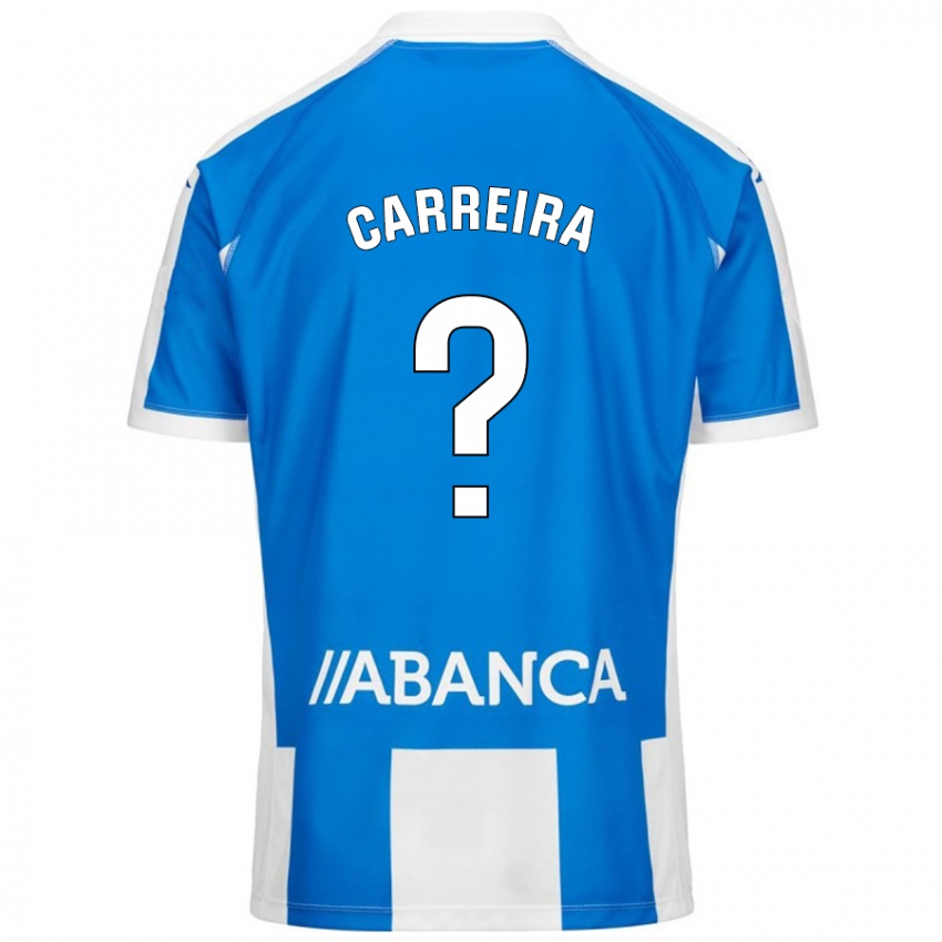 Kinder David Carreira #0 Blau Weiß Heimtrikot Trikot 2024/25 T-Shirt Österreich