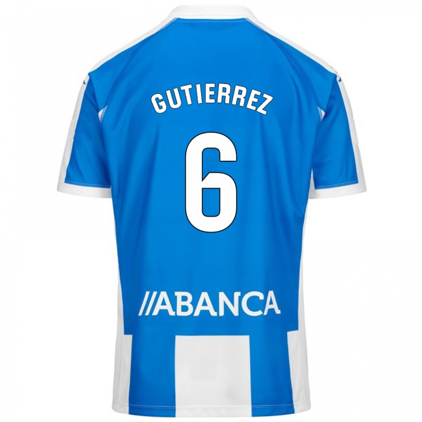 Kinder Paula Gutiérrez #6 Blau Weiß Heimtrikot Trikot 2024/25 T-Shirt Österreich