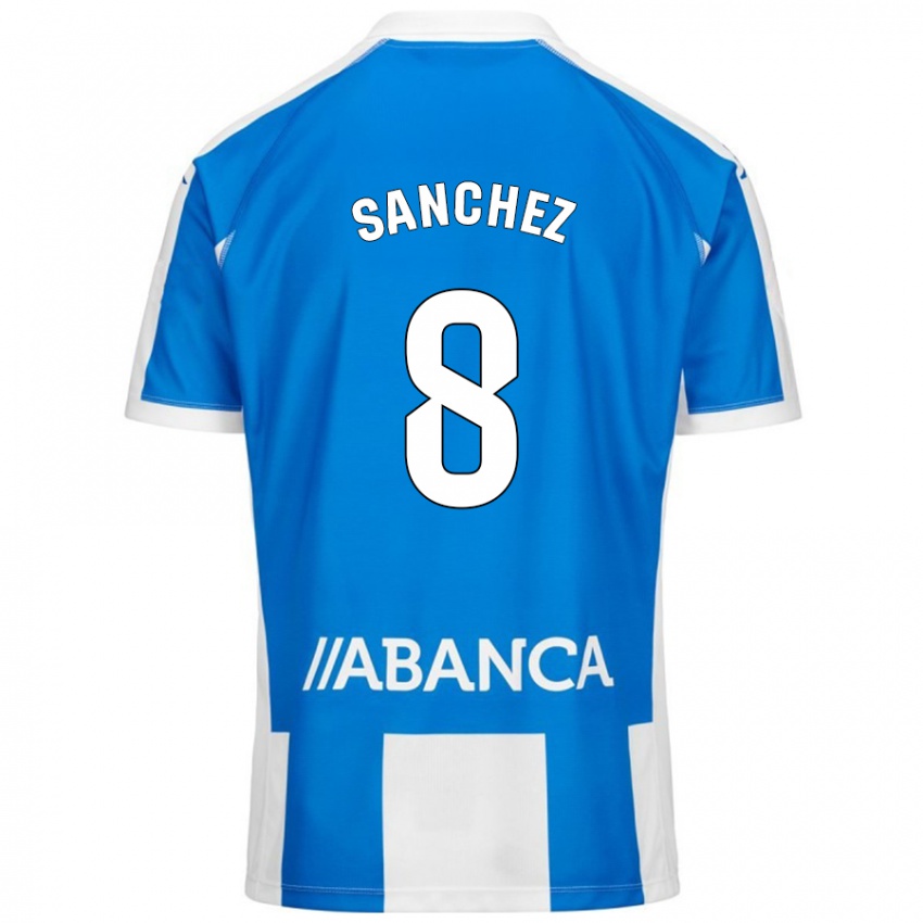 Kinder Carlota Sánchez #8 Blau Weiß Heimtrikot Trikot 2024/25 T-Shirt Österreich