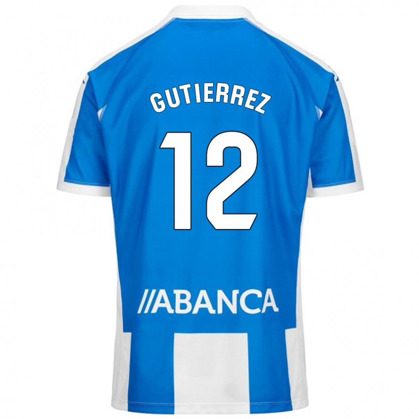 Kinder Laura Gutiérrez #12 Blau Weiß Heimtrikot Trikot 2024/25 T-Shirt Österreich